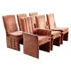 Ensemble de 6 chaises de salle à manger en velours dossier canal
