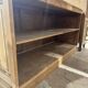 Old haberdashery counter in pitch pine