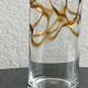 Vintage Glass Vase, yellow and brown Filigree, Coffee Table Decorative