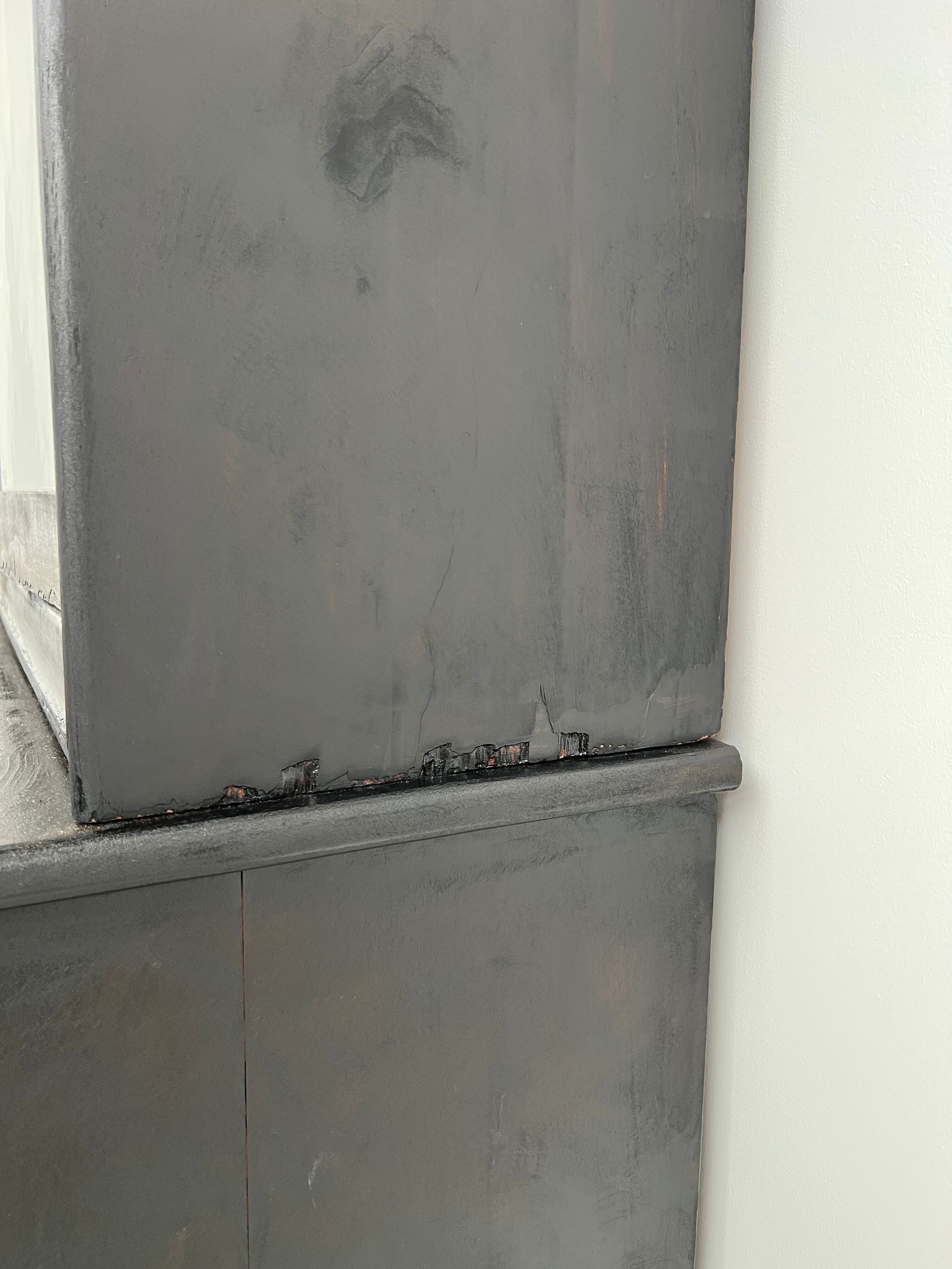 Sideboard - showcase 2 old body in blackened wood