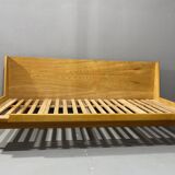 Mid-century folding sofa bed by Drevotvar, 1970s, Czechoslovakia
