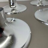 Silver disc wall lamps by Charlotte Perriand, Germany, 1970s, set of 4