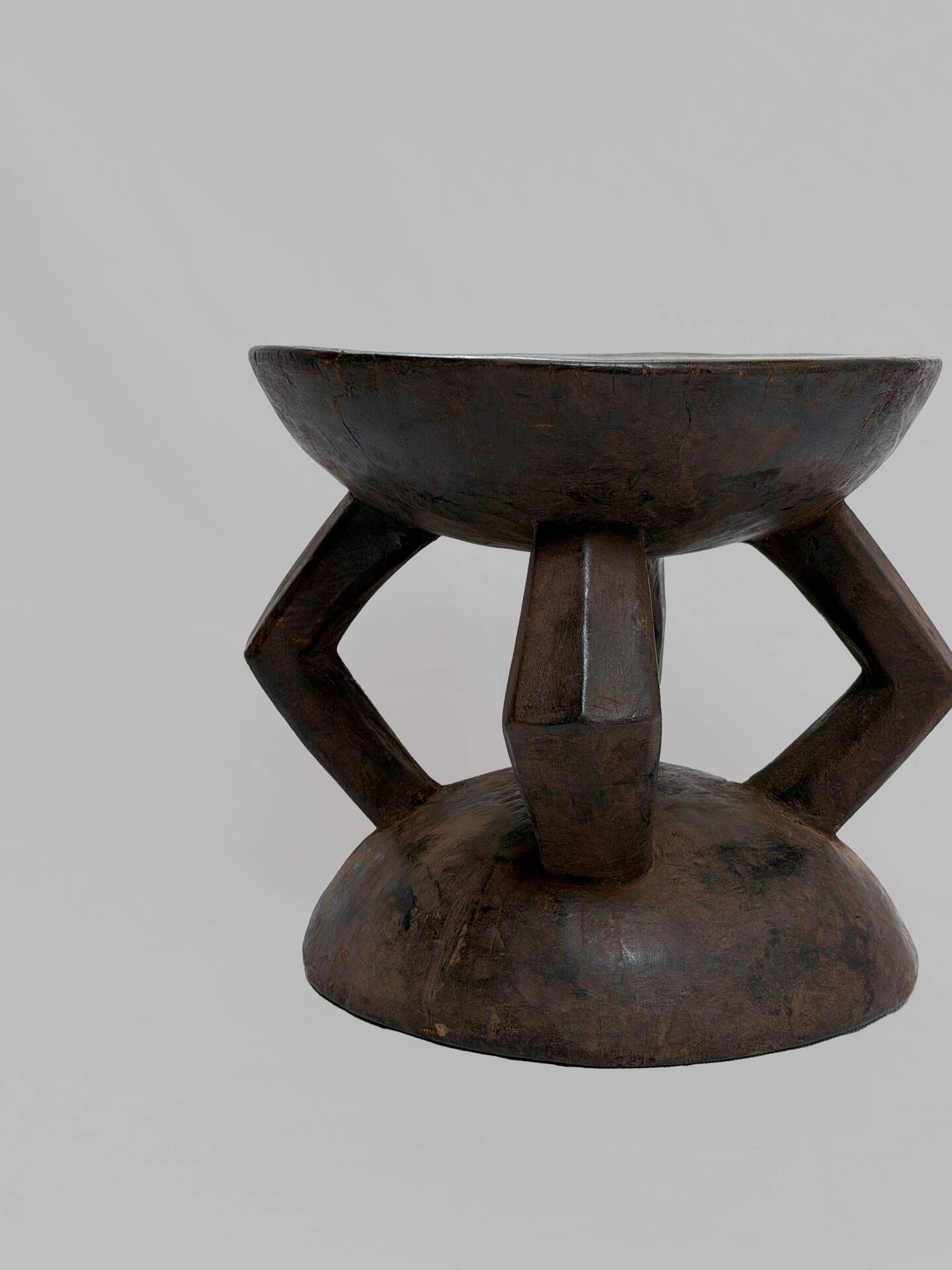 Bambara stool in wood (Mali)