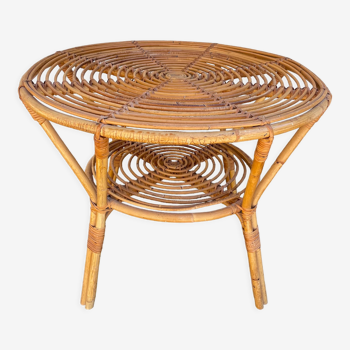 Rattan coffee table 60'S