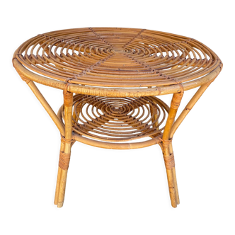 Rattan coffee table 60'S