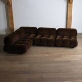 Camaleonda Sofa In Brown Corduroy By Mario Bellini For C&B Italia 1969
