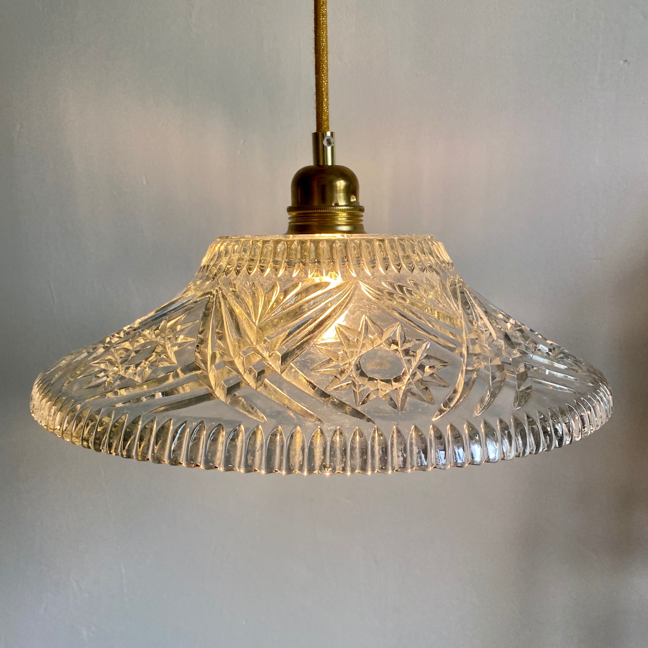 Vintage glass lampshade pendant lamp