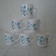 Set de 6 mugs fleurs bleues veronica Arcopal France gj