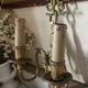 Pair of wall lights in brass and gilded bronze, Arnold Montrose Ltd, Lo