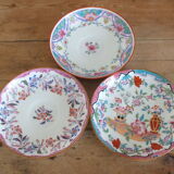 3 different saucers in English porcelain Minton