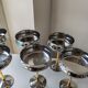 6 stainless steel chrome ice cream bowls
