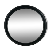 Miroir rond vintage en plastique gilac noir