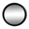 Vintage round mirror in black gilac plastic
