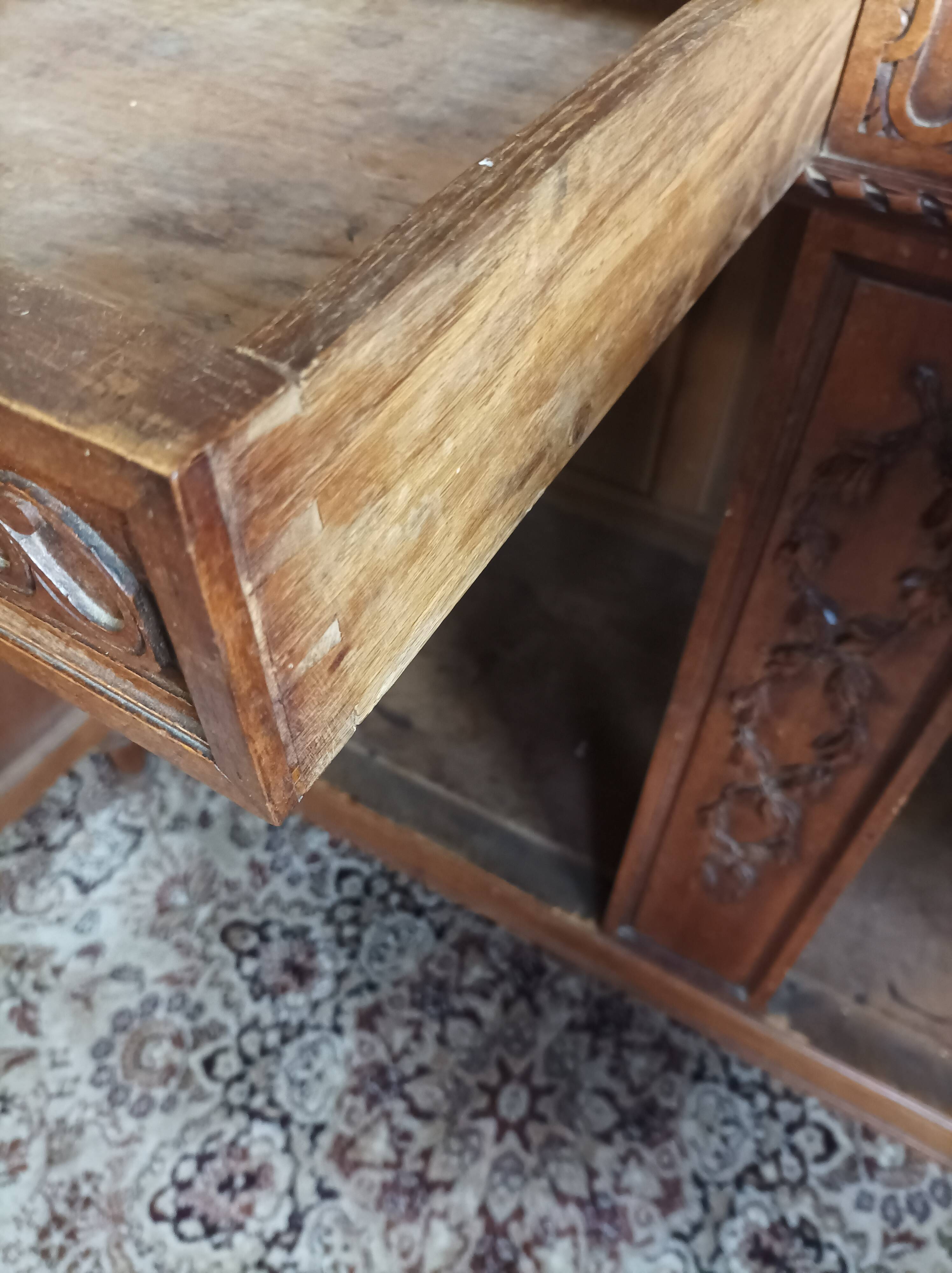 Louis XVI two-body sideboard stamped in walnut