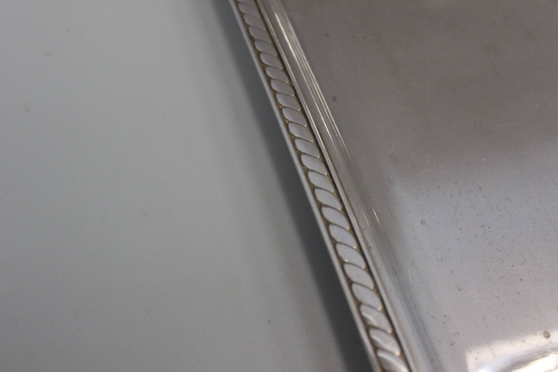 Silver-Plated Service Tray with Marine Anchor