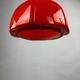 Red glass flower-shaped pendant by Glashütte Limburg.
