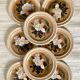MBFA Pornic ceramic dessert plates, 1970s