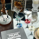 Set of 4 cocktail glasses 1970