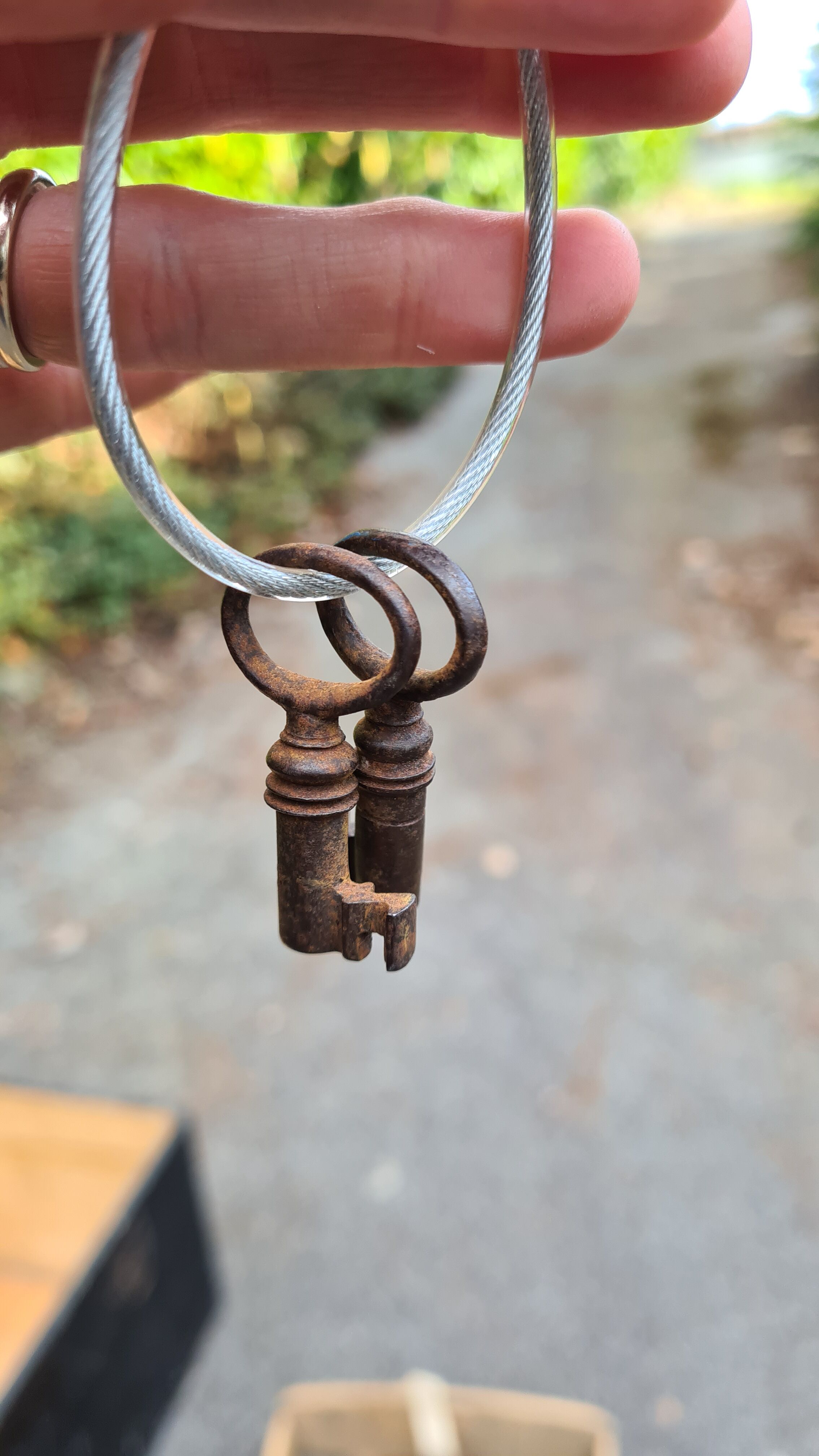 Old wooden trunk with interior compartments