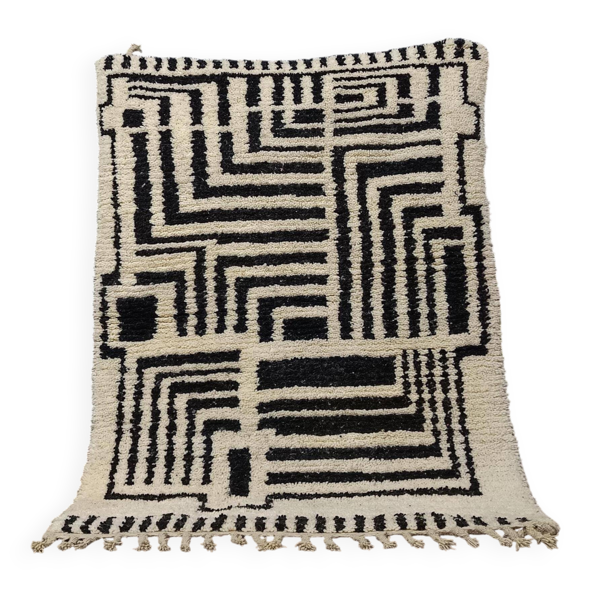 Handmade wool rug Morocco 3 x 2 m