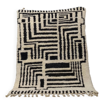 Handmade wool rug Morocco 3 x 2 m