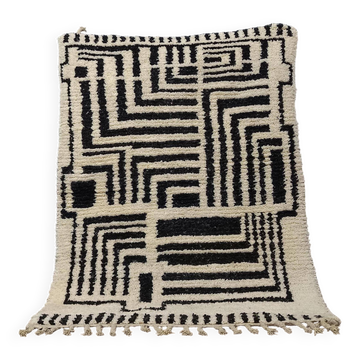 Handmade wool rug Morocco 3 x 2 m