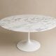 Eero Saarinen for Knoll. Round table Ø 137 cm, Calacatta marble, 2021.