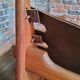 Vintage leather rocking chair by Angel Pazmino 1960