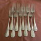 Set of 10 cutlery in silver white metal