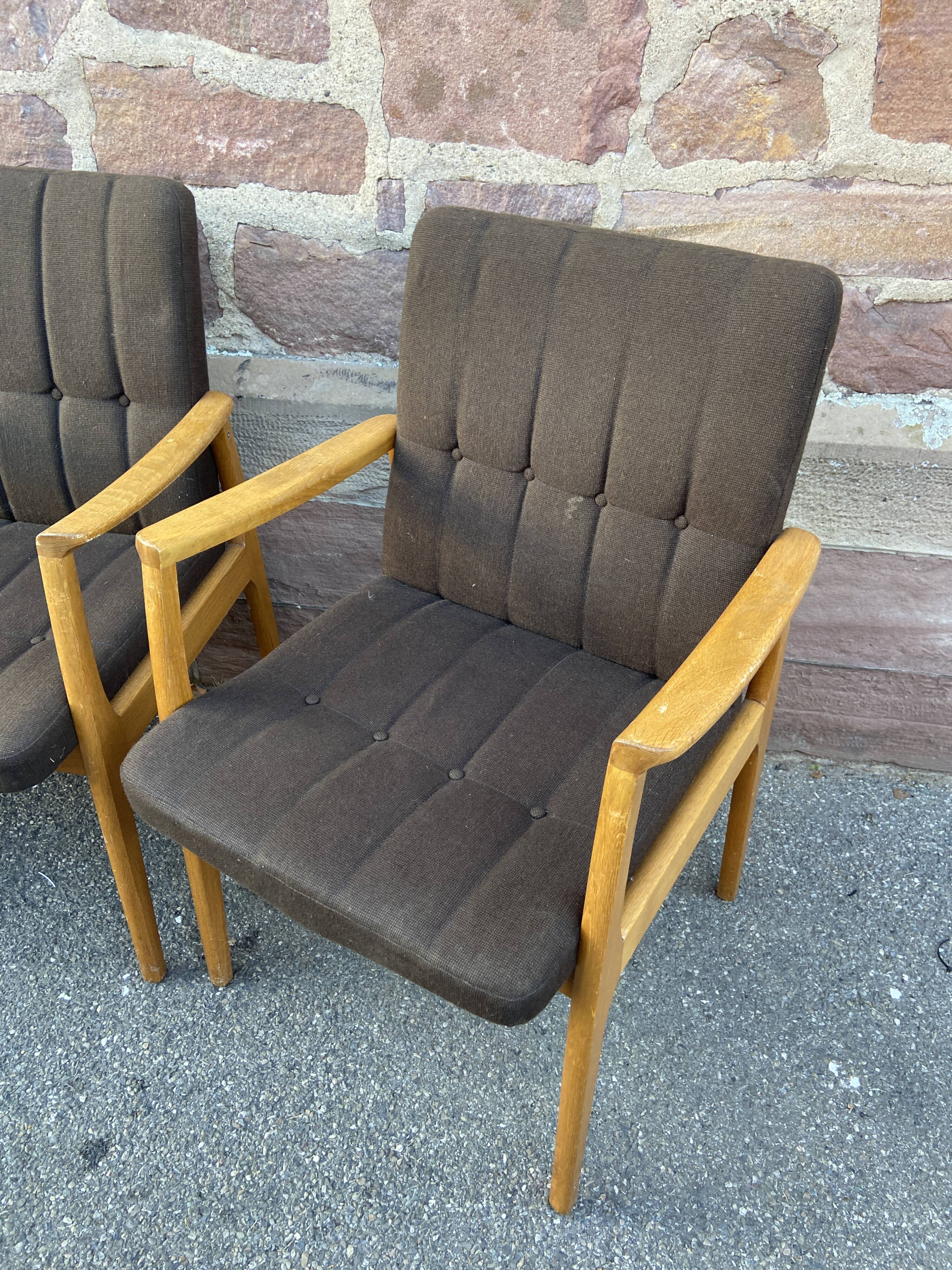 4 armchairs Scandinavian Lounge Chairs 60s Fröscher KG