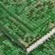 Tapis vintage 5x8 nuances de vert, 155x238 cm
