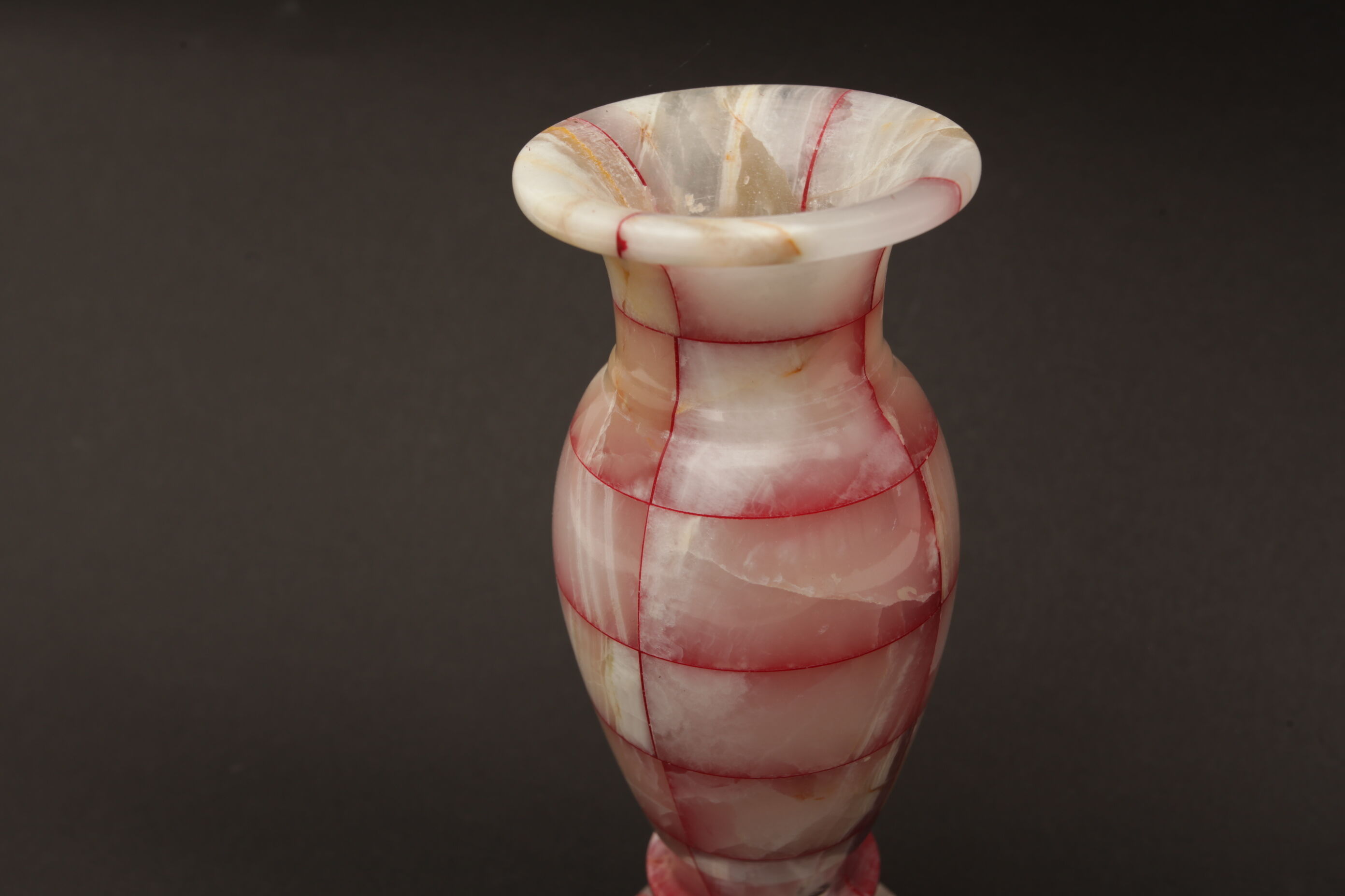 Pink marble vase