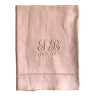 Antique sheet in pure washed linen tinted in morning pink