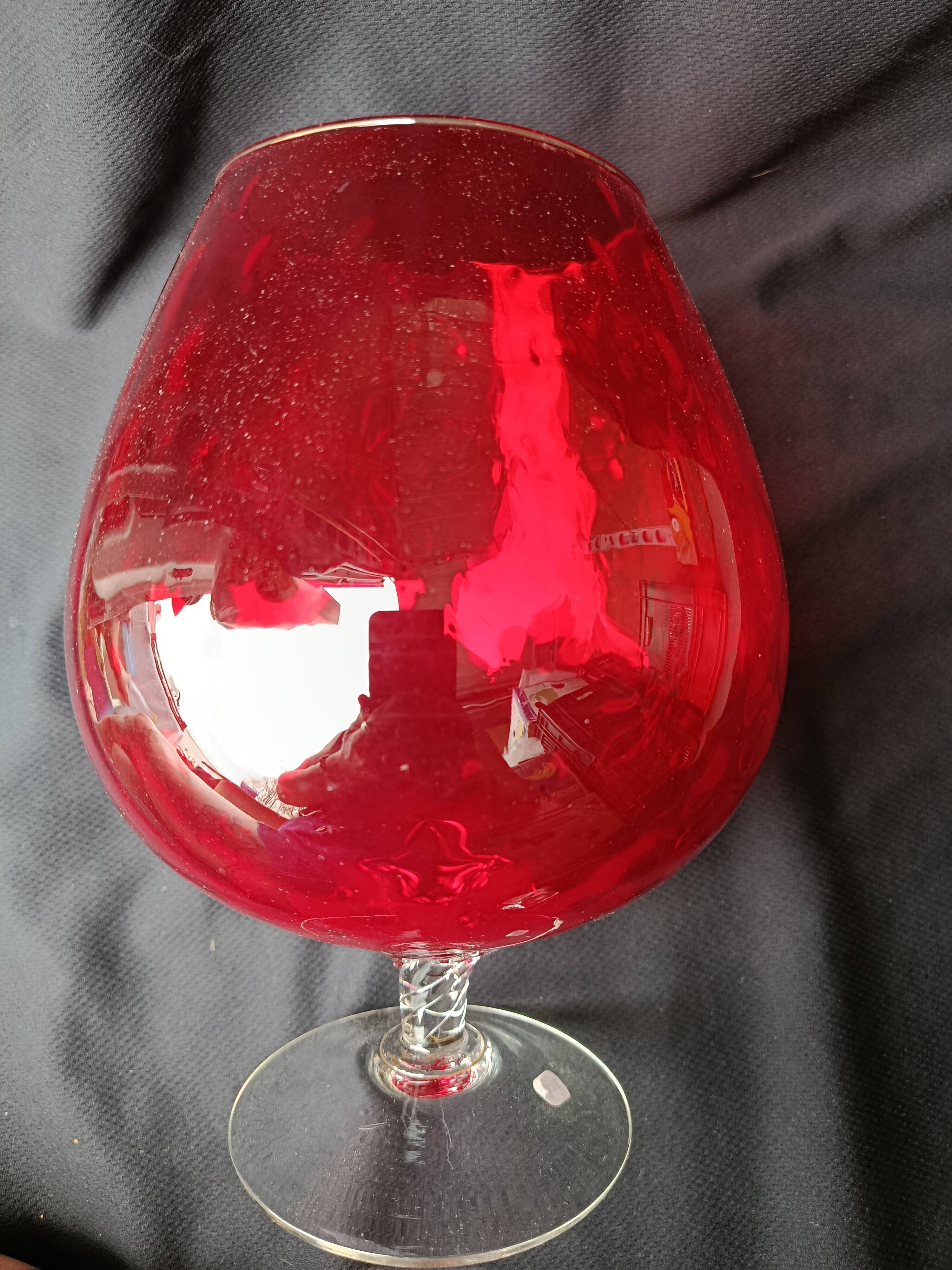 Frosted glass vase