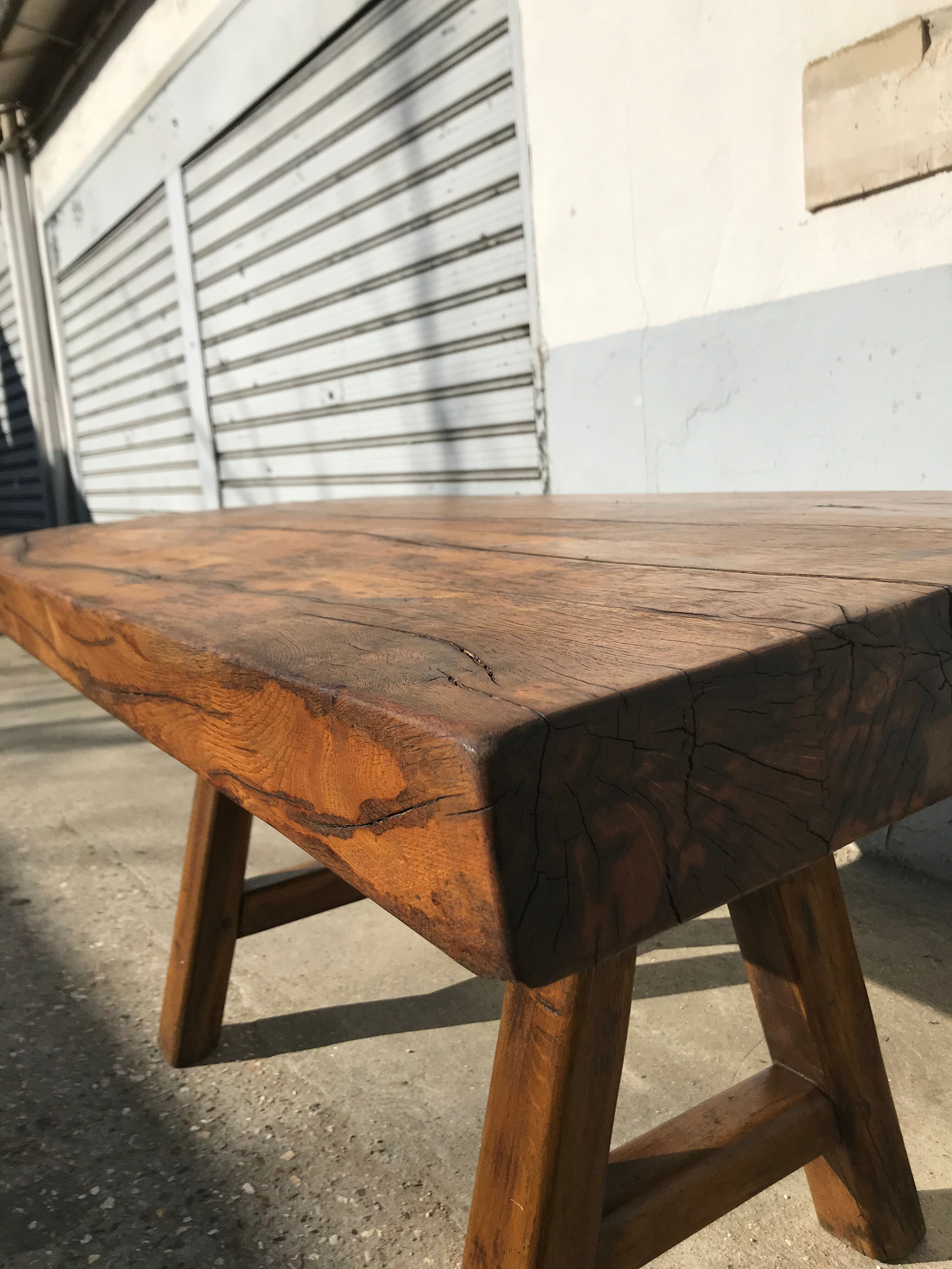 Solid oak farm table