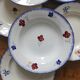 7 floral hollow plates "Mary Lou" Digoin Sarreguemines vintage