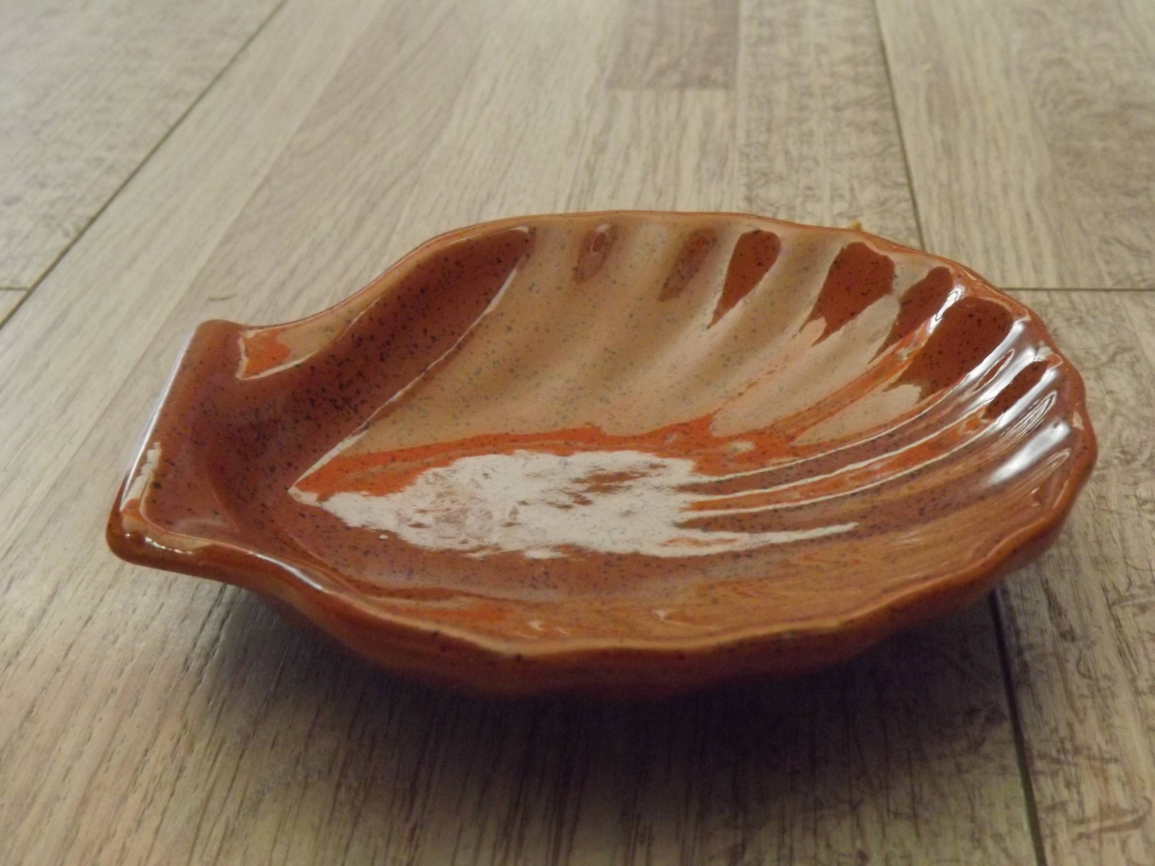 Set of 5 French Vintage Emile Henry Brown Coquille St Jacques Dishes 5193