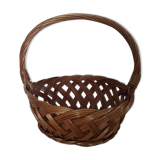 Braided basket with handle