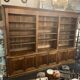 Bibliotheque meuble d'apothicaire en noyer