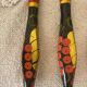 Vintage Ukrainian folk art cutlery set