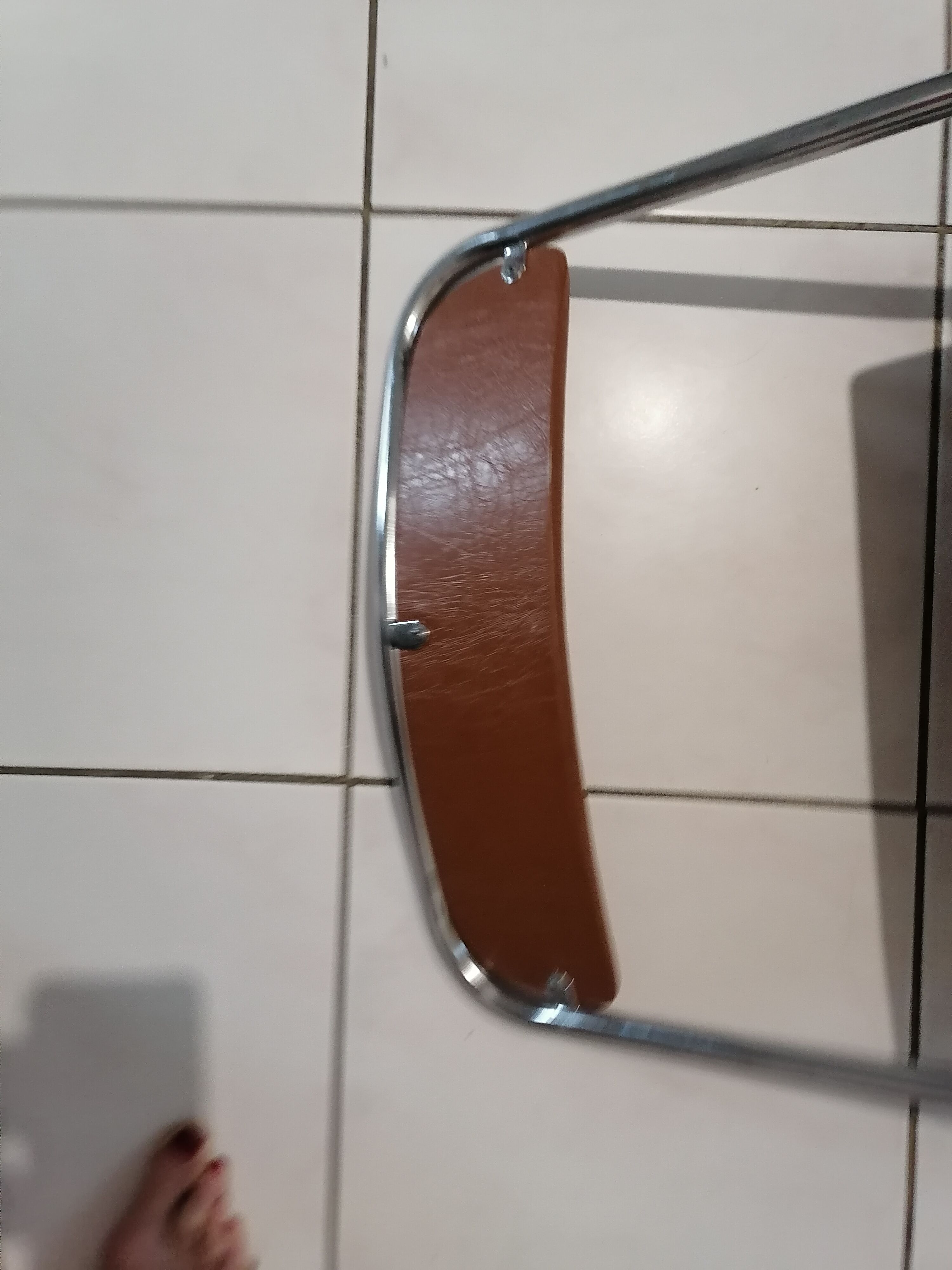 Lot de 2 chaises sodomexyl  chromées pliantes skaï