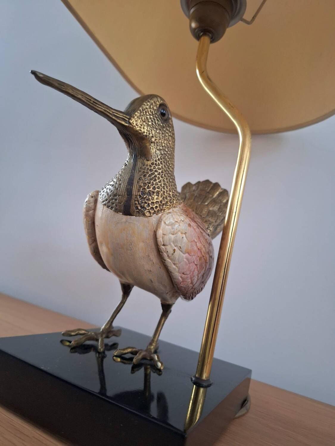 Vintage woodcock lamp by Elli Malevolti for Artiflex, designer lighting