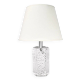 Lampe de table structurée en cristal massif du milieu du siècle par Willem Heesen pour Royal Leerdam