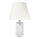 Mid-century solid crystal structured table lamp by Willem Heesen for Royal Leerdam