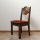 Ensemble de six chaises à manger art déco en chêne Français (6)