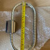 Vintage silver metal towel rack