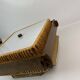 Rare lampe de plafond originale Temde Mid Century Danish Modern en chêne et sisal