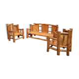 70s bamboo living room