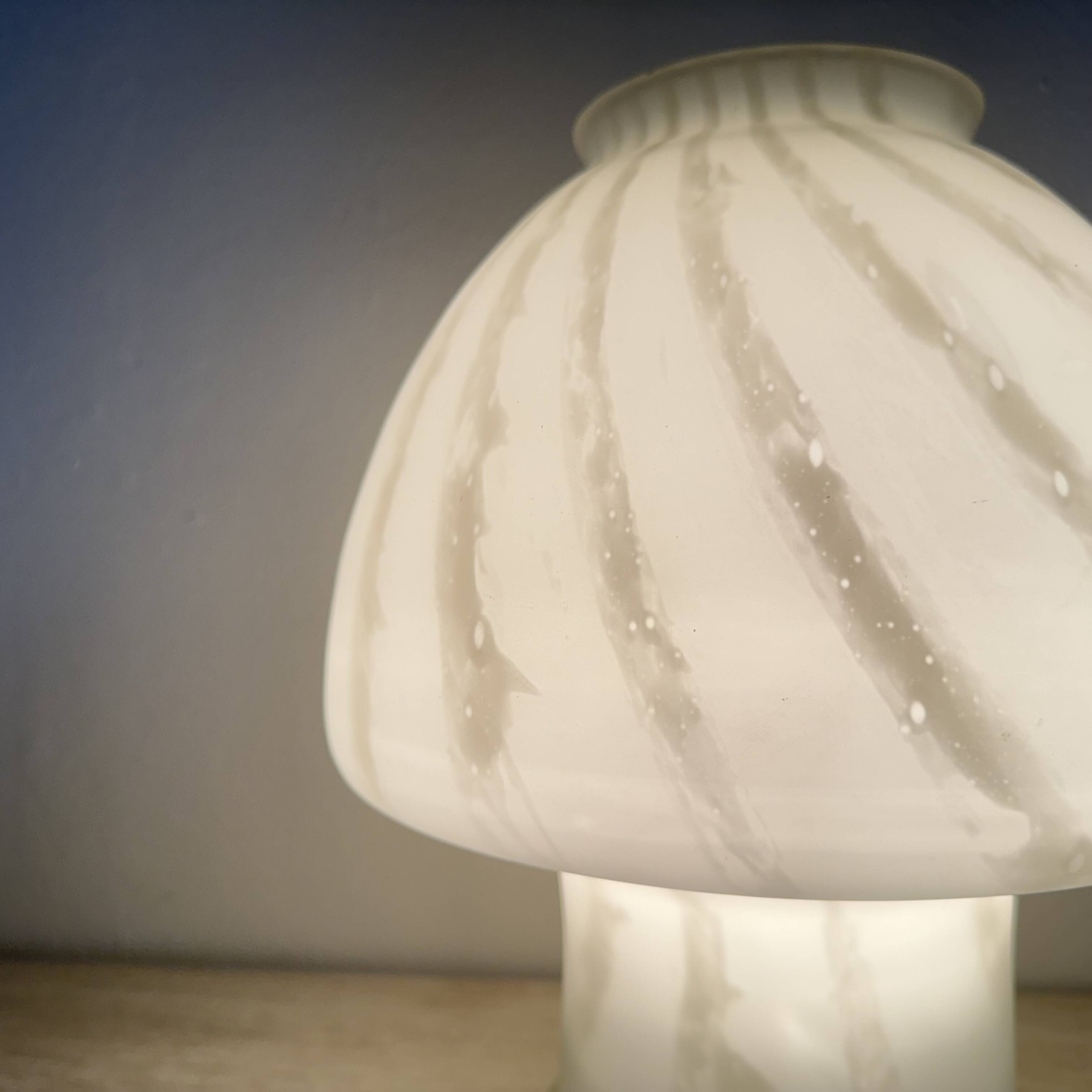 Mid-century Murano glass mushroom table lamp , 1970s