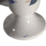 12 vintage mazagrans in earthenware, with a blue floral design.